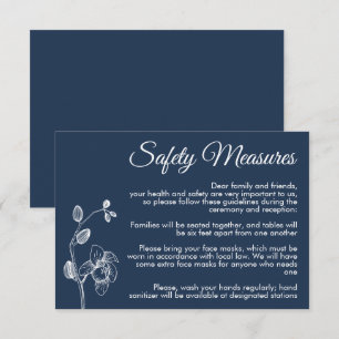 Tarjeta De Recepción Mínimas orquídeas florales medidas modernas de seg