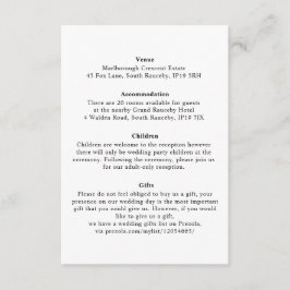 Tarjeta De Recepción Mínimo Elegante Floral Botánica de Monogramos