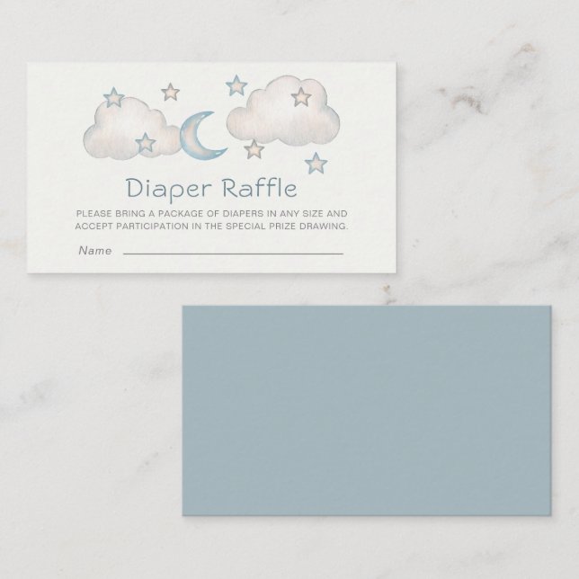 Tarjeta De Recepción Mint Turquoise Boy Baby Shower Diaper Raffle (Anverso / Reverso)
