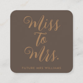 Tarjeta De Recepción Miss a la Sra. Modern Bridal Shower