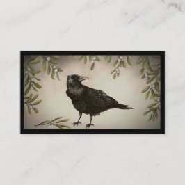 Tarjeta De Recepción Mistletoe Crow