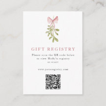 Mistletoe Dusty Rosa Bow QR Code