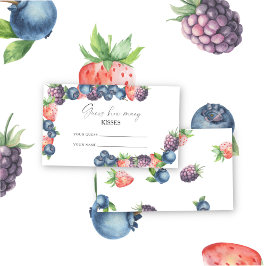 Tarjeta De Recepción Mix berry - adivina cuántos besos de juego de novi