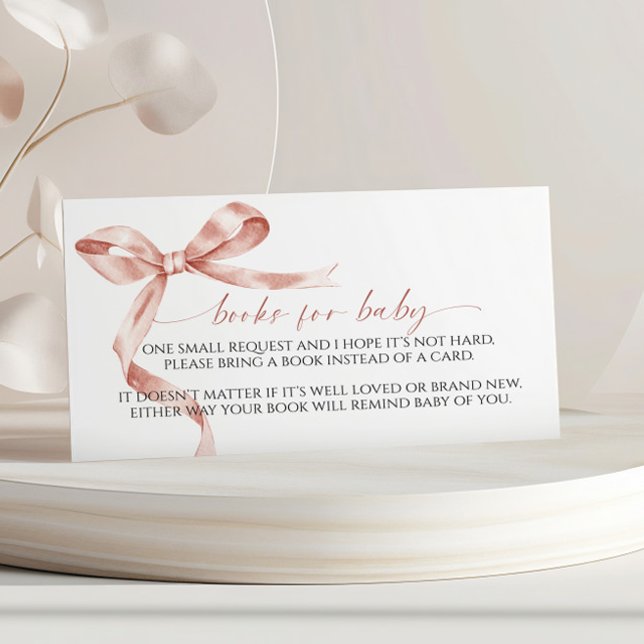 Tarjeta De Recepción Mocha Bow Book for Baby Enclosure Card (Subido por el creador)