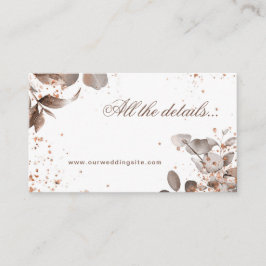 Tarjeta De Recepción Mocha Mousse Botánico todos los detalles 1