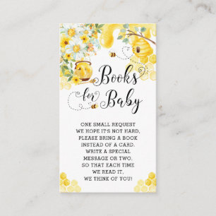 Tarjeta De Recepción Moda abejas anaranjadas Floral Baby Shower Libros