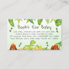 Tarjeta De Recepción Moda acuarela Cute libros de dinosaurios para bebé