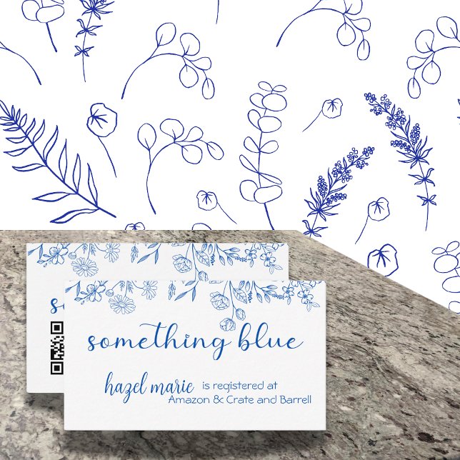 Tarjeta De Recepción Moda Algo Azul Antes De Hacer Ducha Bridal (Subido por el creador)