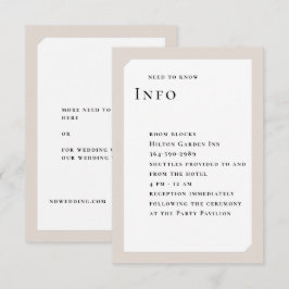 TARJETA DE RECEPCIÓN MODA BODA CÍRCULO