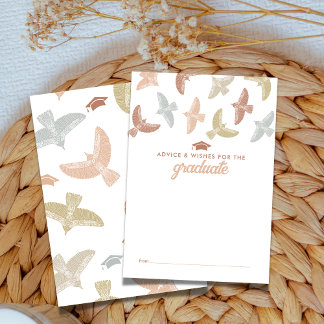 Tarjeta De Recepción Moda Boho Birds | Asesoramiento y deseos de gradua
