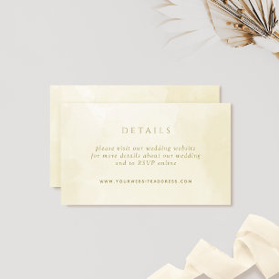 Tarjeta De Recepción Moda Champagne Watercolor Boda Detalles, sitio web