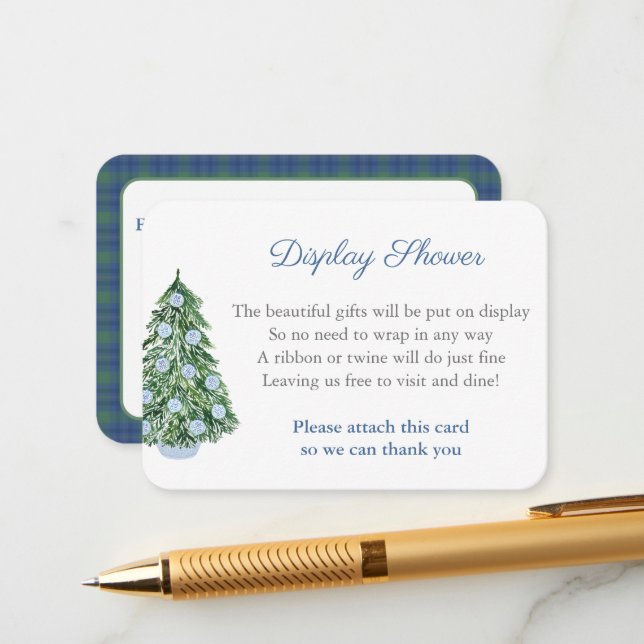 Tarjeta De Recepción Moda Chinoiserie ducha de visualización de árbol d (Anverso/Reverso In Situ)