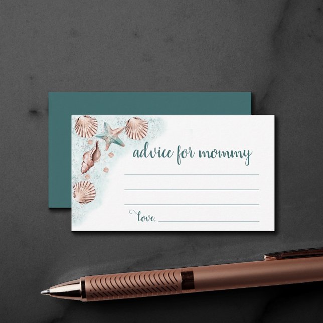 Tarjeta De Recepción Moda costera | Belly Verde azulado de Mommys Green (Subido por el creador)