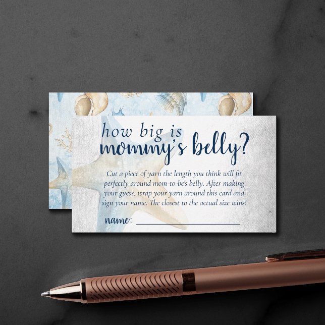 Tarjeta De Recepción Moda costera | Blue Starfish Cómo Belly de las mam (Subido por el creador)