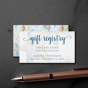 Tarjeta De Recepción Moda costera   Solicitud de foto de Blue Starfish