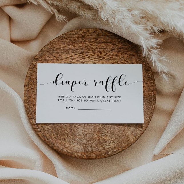 Tarjeta De Recepción Moda de bebé ducha de pañal de rifa inserto (Subido por el creador)