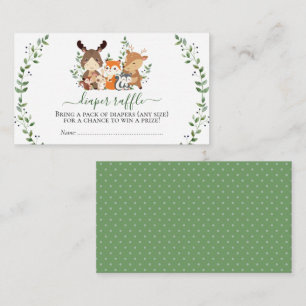 Tarjeta De Recepción Moda de bosque vegetación Diapé de animales silves