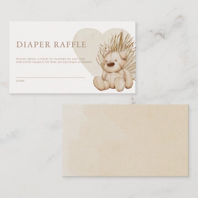 Tarjeta De Recepción Moda de enfermería de Boho Baby Shower Diaper Raff (Anverso / Reverso)