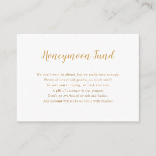 Tarjeta De Recepción Moda de luna de miel simple ducha de novia