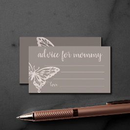 Tarjeta De Recepción Moda de mariposa | Rubor Taupe Advance para Mamá