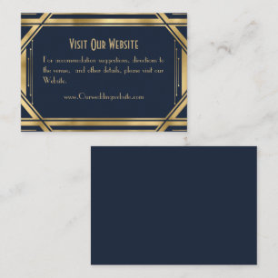 Tarjeta De Recepción Moda elegante Gran Gatsby Boda Detalles Enclos