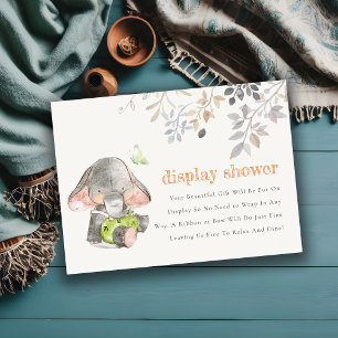 Tarjeta De Recepción Moda Elephant Foliage Display Shower Baby Shower