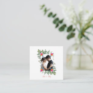 Tarjeta De Recepción Moda Flor Bouquet Boda personalizada Foto