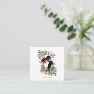 Tarjeta De Recepción Moda Flor Bouquet Boda personalizada Foto