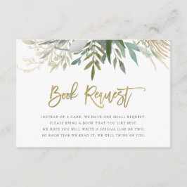 Tarjeta De Recepción Moda Foliage | Solicitud de libro de bebé