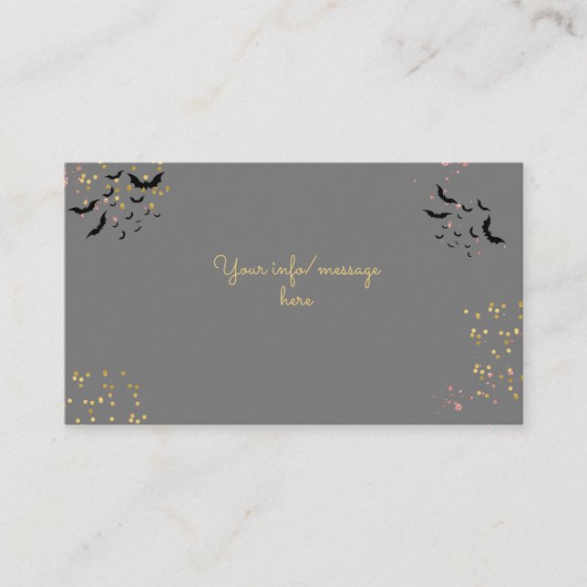 Tarjeta De Recepción Moda glam gótico chica temible fiesta de cumpleaño (Anverso)