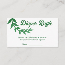 Tarjeta De Recepción Moda Greenery Baby Shower Diaper Raffle