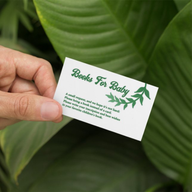 Tarjeta De Recepción Moda Greenery Baby Shower Libros Para Bebé (Subido por el creador)