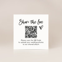 Moda Guión casual Boda de código QR Compartir amor