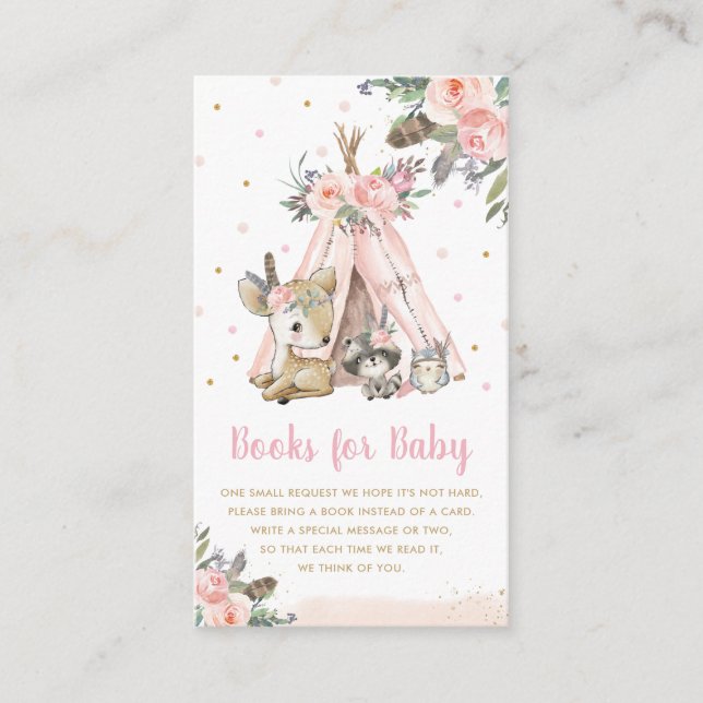 Tarjeta De Recepción Moda Lobos tribales de duchas para bebés (Anverso)