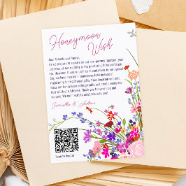 Tarjeta De Recepción Moda moderna flores silvestres deseando un buen bo