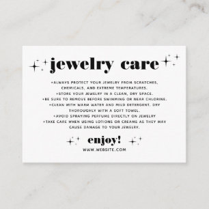 Tarjeta De Recepción Moda moderna retro Cuidado de las joyas Gracias a