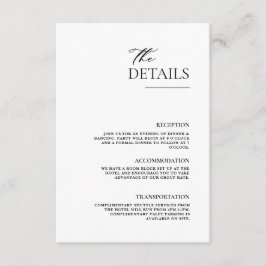 Tarjeta De Recepción Moda moderna simple y elegante Minimalista