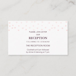 Tarjeta De Recepción Moda Pearl Confetti en Cassis y Boda Blanco