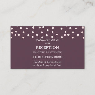Tarjeta De Recepción Moda Pearl Confetti en el Boda Cassis
