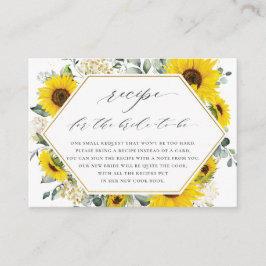 Tarjeta De Recepción Moda Receta floral de girasol para la novia