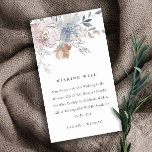 Tarjeta De Recepción Moda Rubor acuarela Floral Boda desear bien