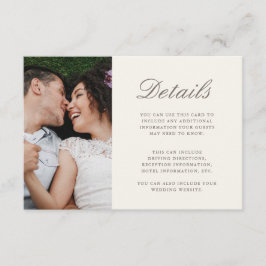 Tarjeta De Recepción Moda Script Boda amarillo Detalles foto