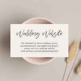 Tarjeta De Recepción Moda Script Cream Boda Website
