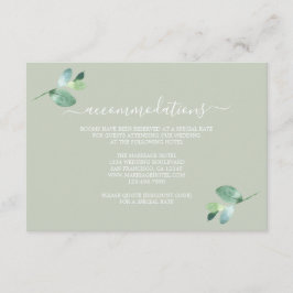 Tarjeta De Recepción Moda Script Eucalyptus Información Boda de follaje