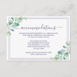 Tarjeta De Recepción Moda Script Green Foliage Boda Information