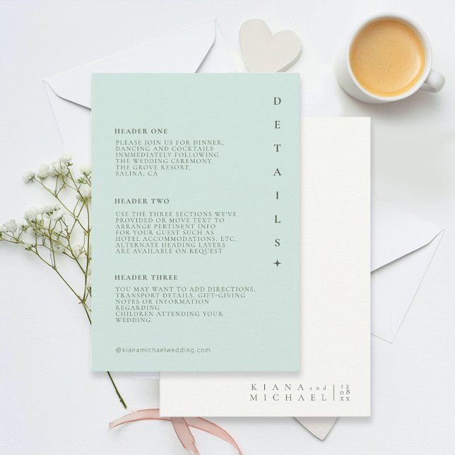 Tarjeta De Recepción Moda simple Boda detalles de vidrio marino ID1046 (Subido por el creador)