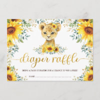 Moda Sunflower Lion Cub Baby Shower Diaper Raffle