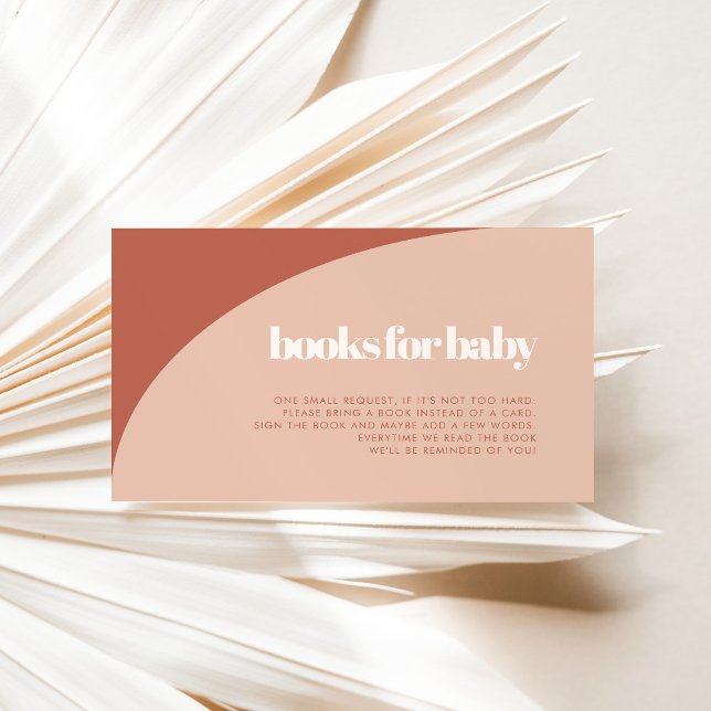 Tarjeta De Recepción Moda terracota ducha de bebé Libros para bebé (Subido por el creador)