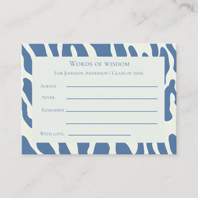 Tarjeta De Recepción Modern abstract Pattern graduation words of wisdom (Anverso)