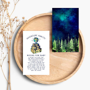 Tarjeta De Recepción Modern Adventure Travel Globe Baby Shower Book